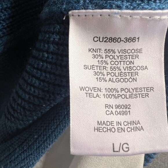 Women's HILARY RADLEY Sweater Pullovers Blue Viscose L. - Picture 7 of 7